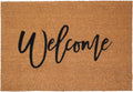 Calloway Mills Cursive Welcome Doormat (Tan/Black, 24 in x 36 in)