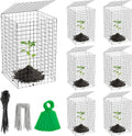 Wire Plant Protector Cage Set 7-Pack - Removable Cover Protection