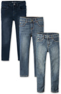 Children's Skinny Jeans 3-Pack - Soft, Adjustable Fit for School