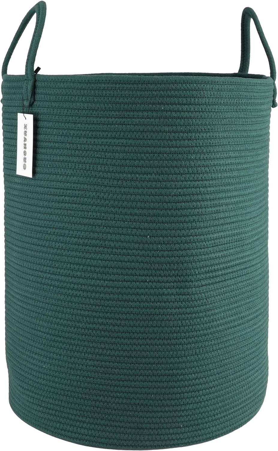 Boho Chic Woven Laundry Hamper - Large Dark Green
