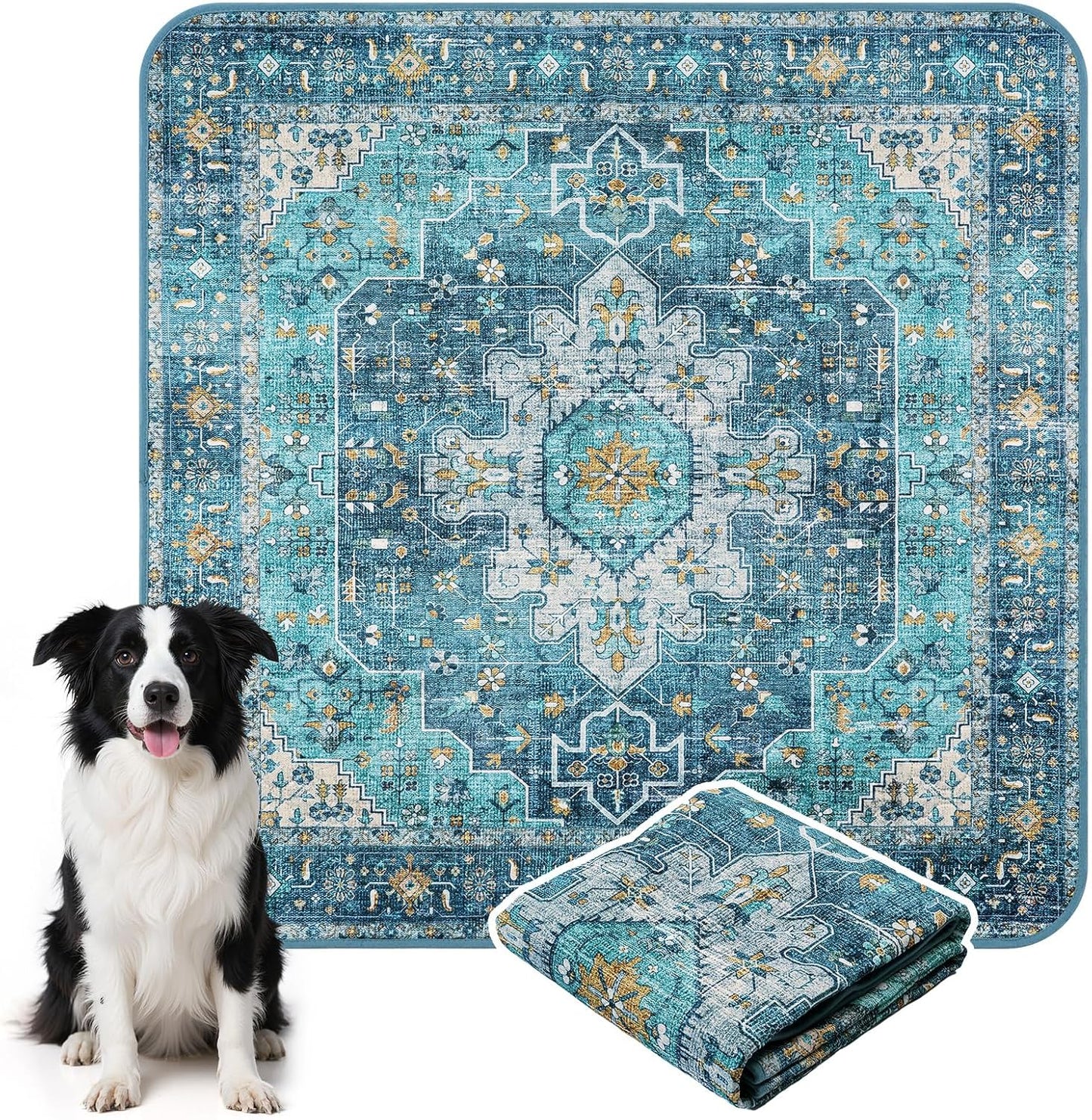 HAOCOO Washable and Reusable Pee Pads for Dogs - 6Ft x 6Ft