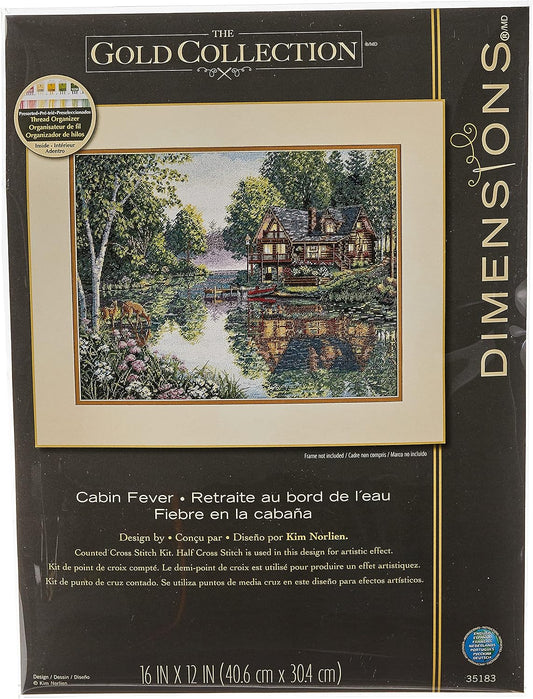 Cabin Fever Counted Cross Stitch Kit for Advanced Needlecrafters