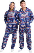 FOCO Polyester NFL Team Logo Pajamas One Piece Onsie - Soft Fit