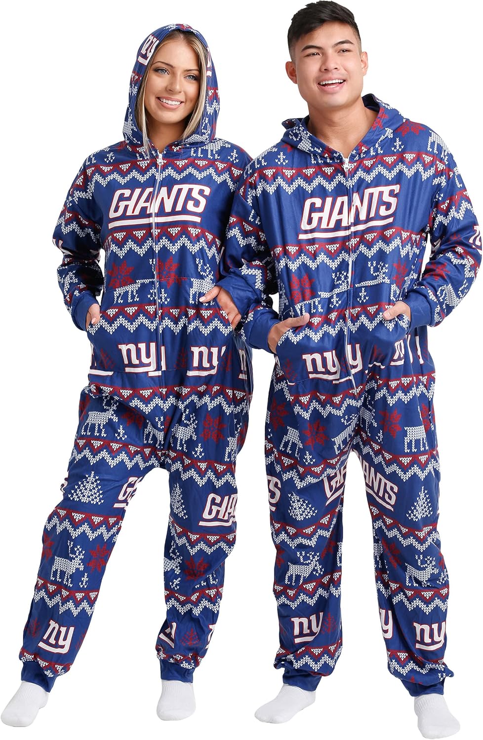 FOCO NFL Team Logo Pajamas One Piece Onsie for Ultimate Comfort