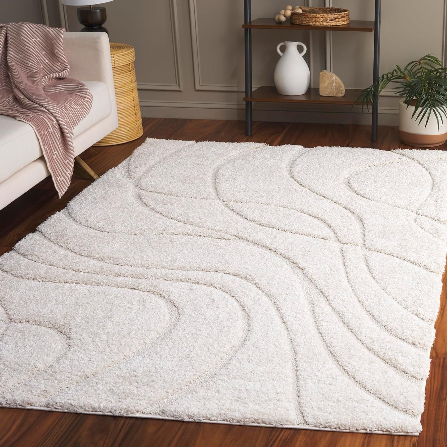 SAFAVIEH Florida Shag Collection Area Rug - Cozy Non-Shedding Design