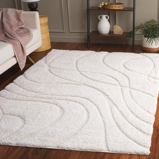 SAFAVIEH Florida Shag Collection Area Rug - Cozy Non-Shedding Design