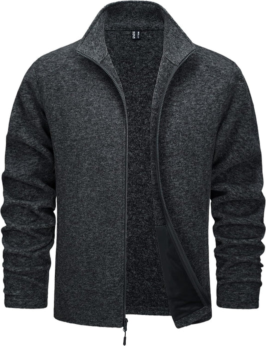 TACVASEN Men's Fleece Jackets Full Zip Lightweight Warm Coats