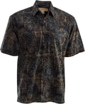 Indo Bay Tropical Hawaiian Cotton Batik Shirt - Hand-Printed Cotton