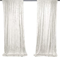 10 ft x 10 ft Lush Velvet Backdrop Drapes Panels - White Wedding