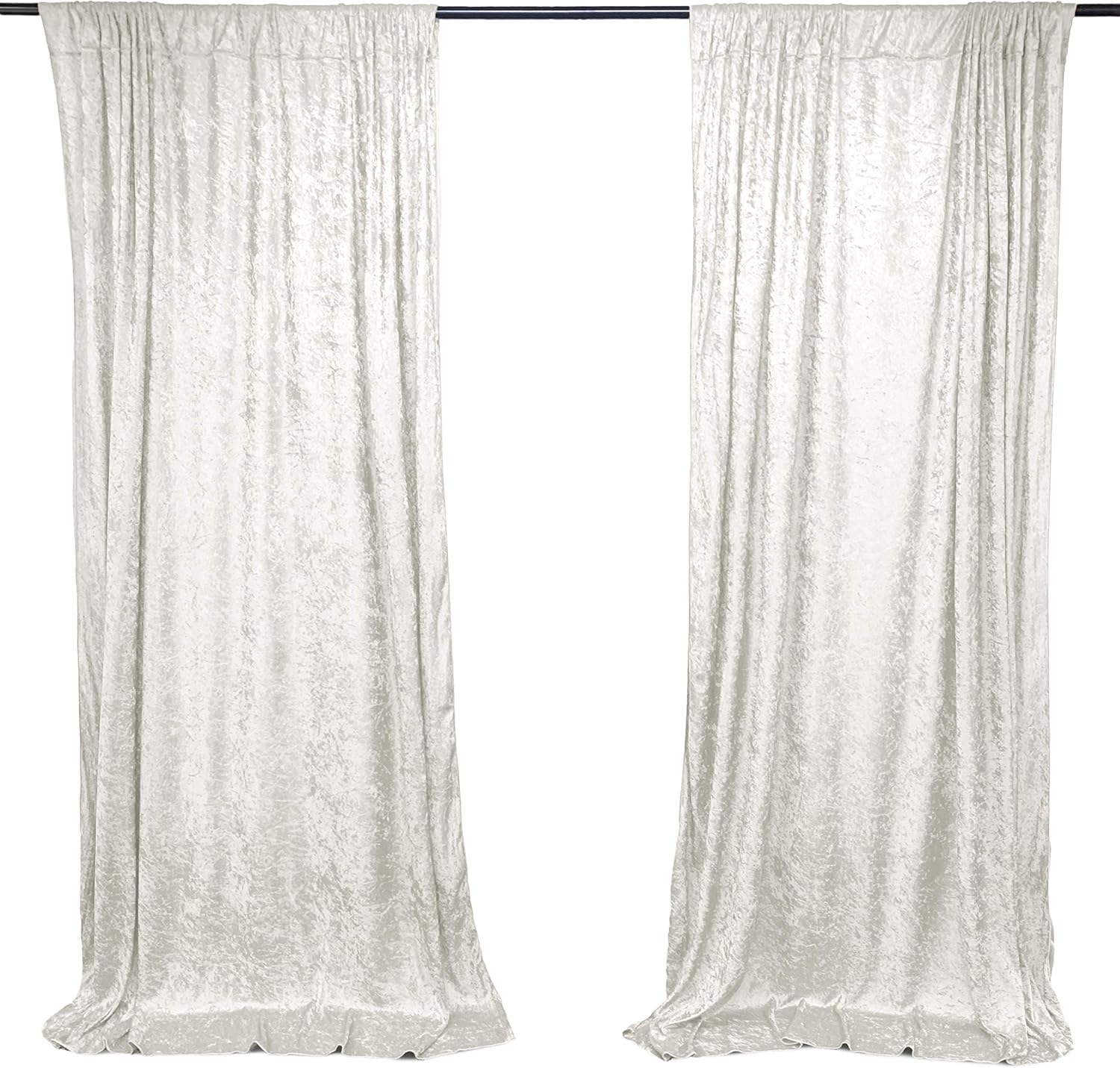 Luxurious 10x10 ft White Velvet Drapes - Perfect Wedding & Home Decor!