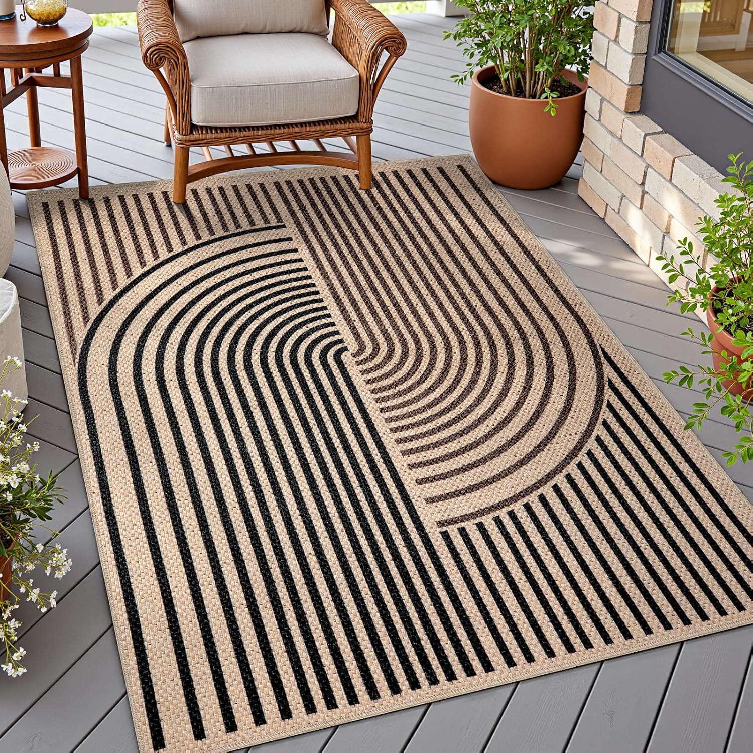 Tangsoo Easy Jute 3x5 Rug for Living Room and Outdoor Use