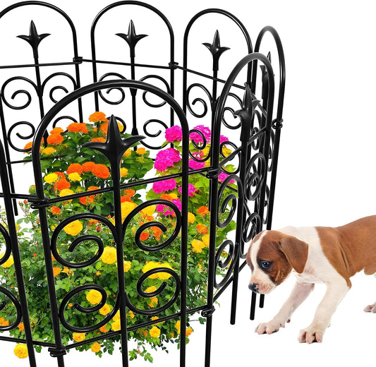 Decorative Garden Fences for Dogs - 8 Panels 10ft Long