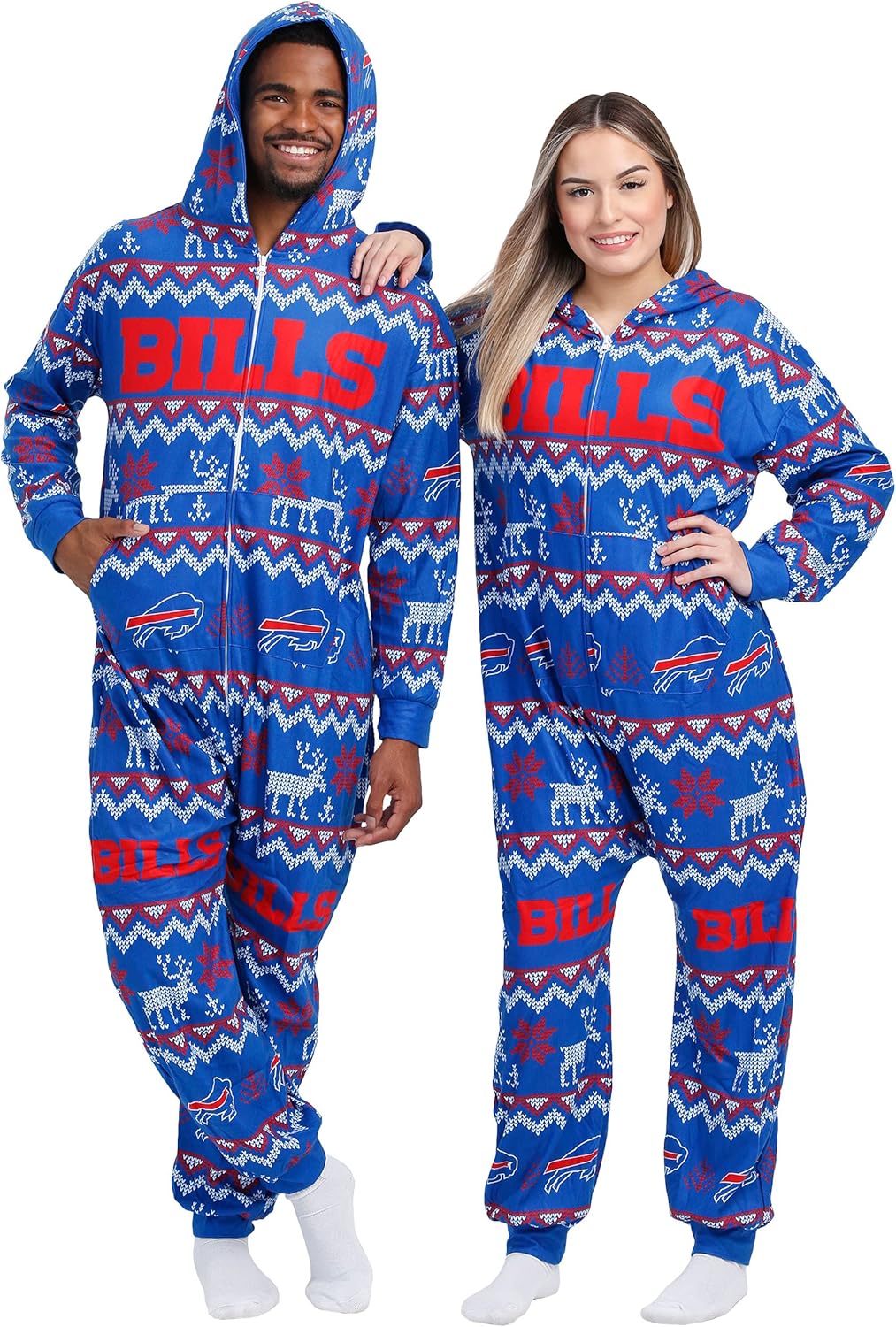 FOCO NFL Team Logo Pajamas One Piece Onsie for Ultimate Comfort
