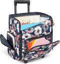 YOREPEK Rolling Craft Bag Large Roller Scrapbook Tote - Spacious 40L