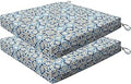 Honeycomb Beryl Pacific Blue Dining Seat Cushions - Weather Resistant