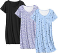 Ekouaer Cotton Nightgowns for Women 3 Pack - Comfortable Sleepwear