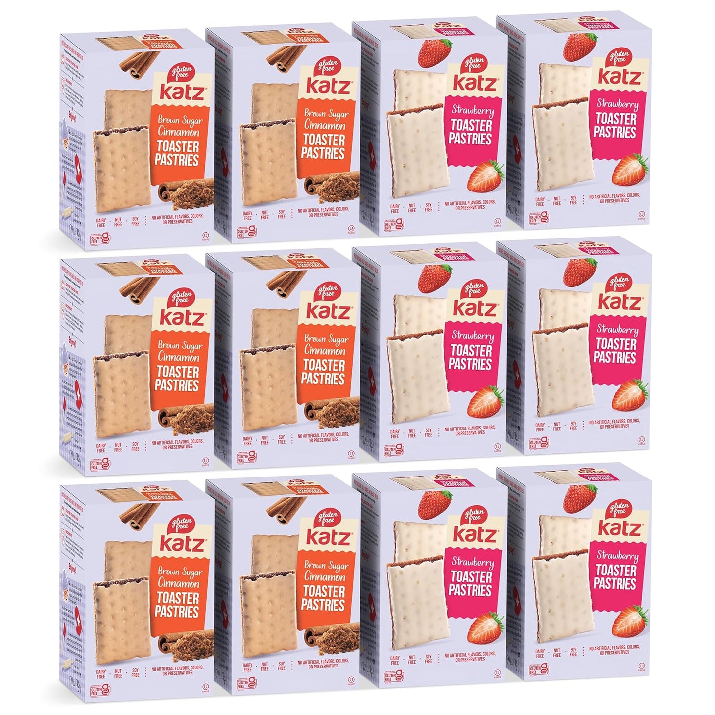 Katz Gluten Free Snacks Strawberry & Cinnamon Toaster Pastries