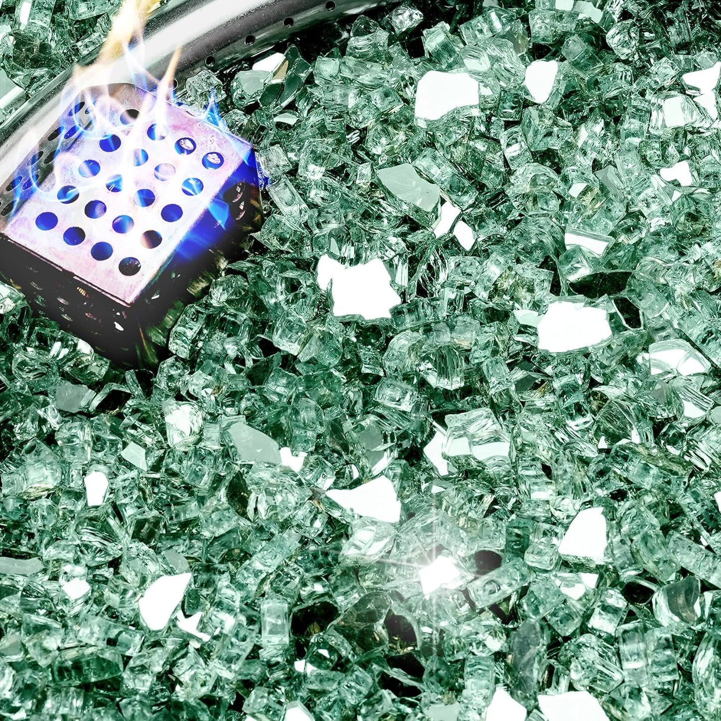 NUPICK 20 Pound Fire Glass for Stunning Fire Pit Displays