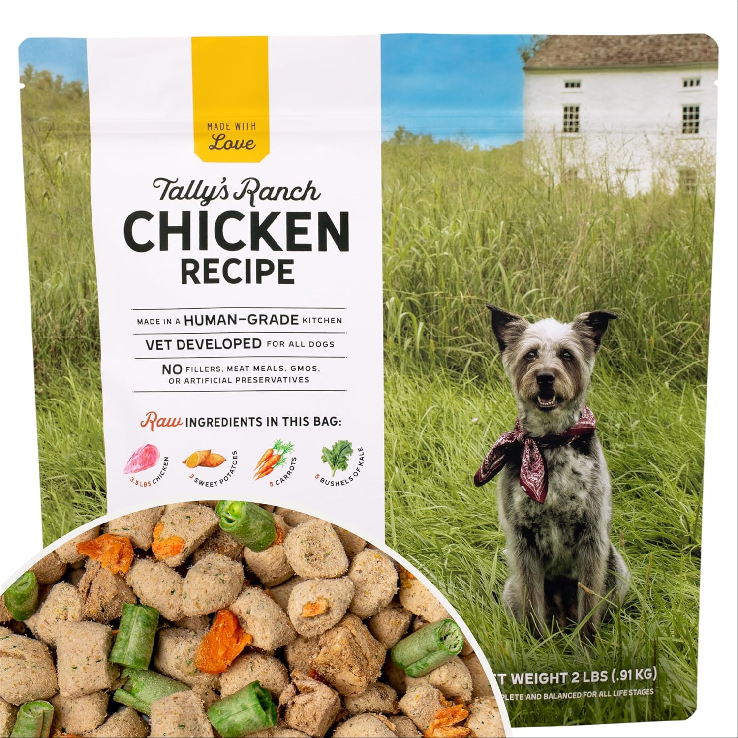 Tally's Ranch Freeze-Dried Raw Chicken Dog Food for Optimal Health