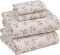 Full Size Cotton Percale Bed Sheets 4-Piece Set - Deep Pocket 16in