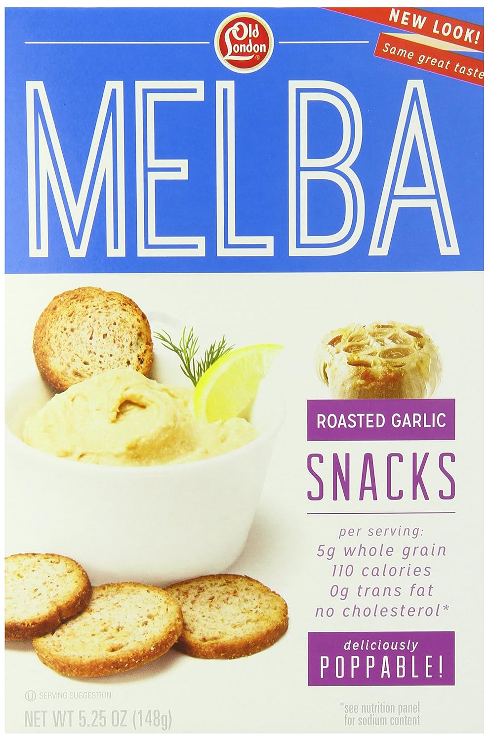 Old London Melba Snacks Roasted Garlic Delightful Whole Grain Treats