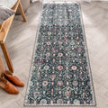 Lahome Moroccan Trellis Washable Runner Rug 2x6 - Ultra-Thin Non-Slip