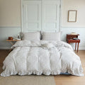 Blue Floral Print Duvet Cover Full/Queen - Soft Muslin Cotton