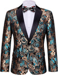 Barry.Wang Lightweight Paisley Blazer for Men Stylish Sport Coat