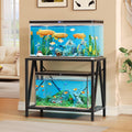DWVO 10-40 Gallon Fish Tank Stand with Dual-Tier Storage