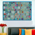 Marusthali Indian Patchwork Wall Hanging Tapestry - Boho Vintage Art
