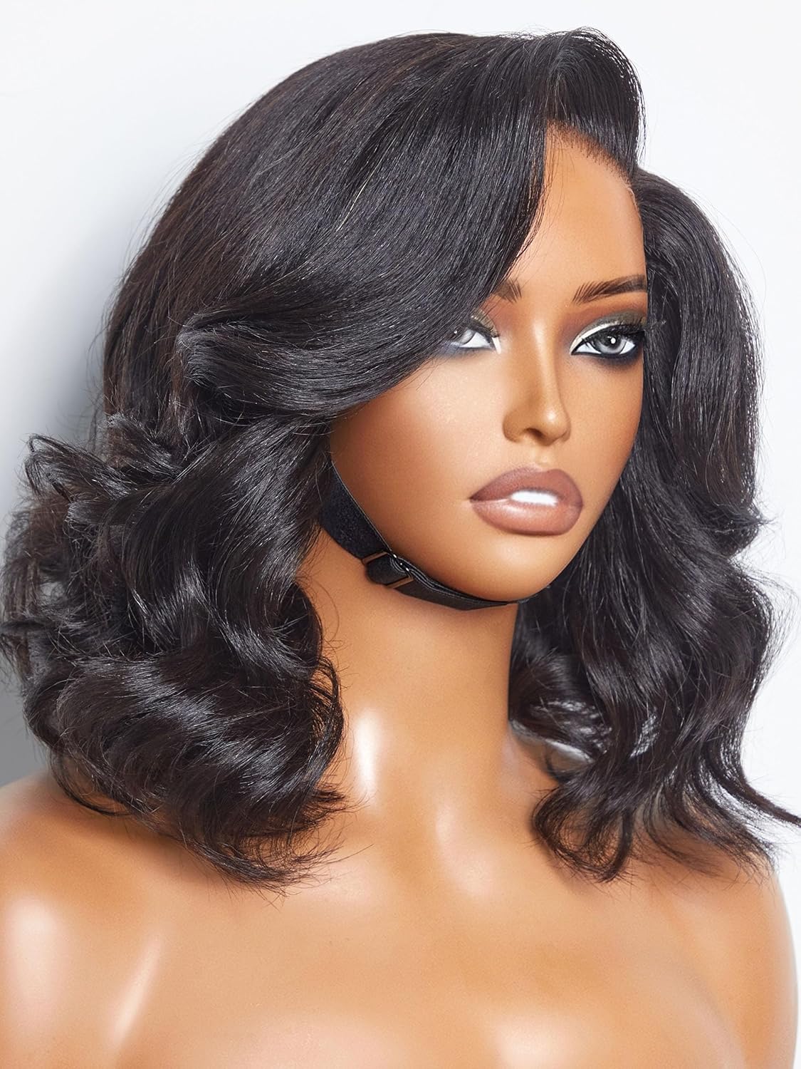 LUVME HAIR 12 Inch Light Yaki Loose Wave Wig for Natural Look