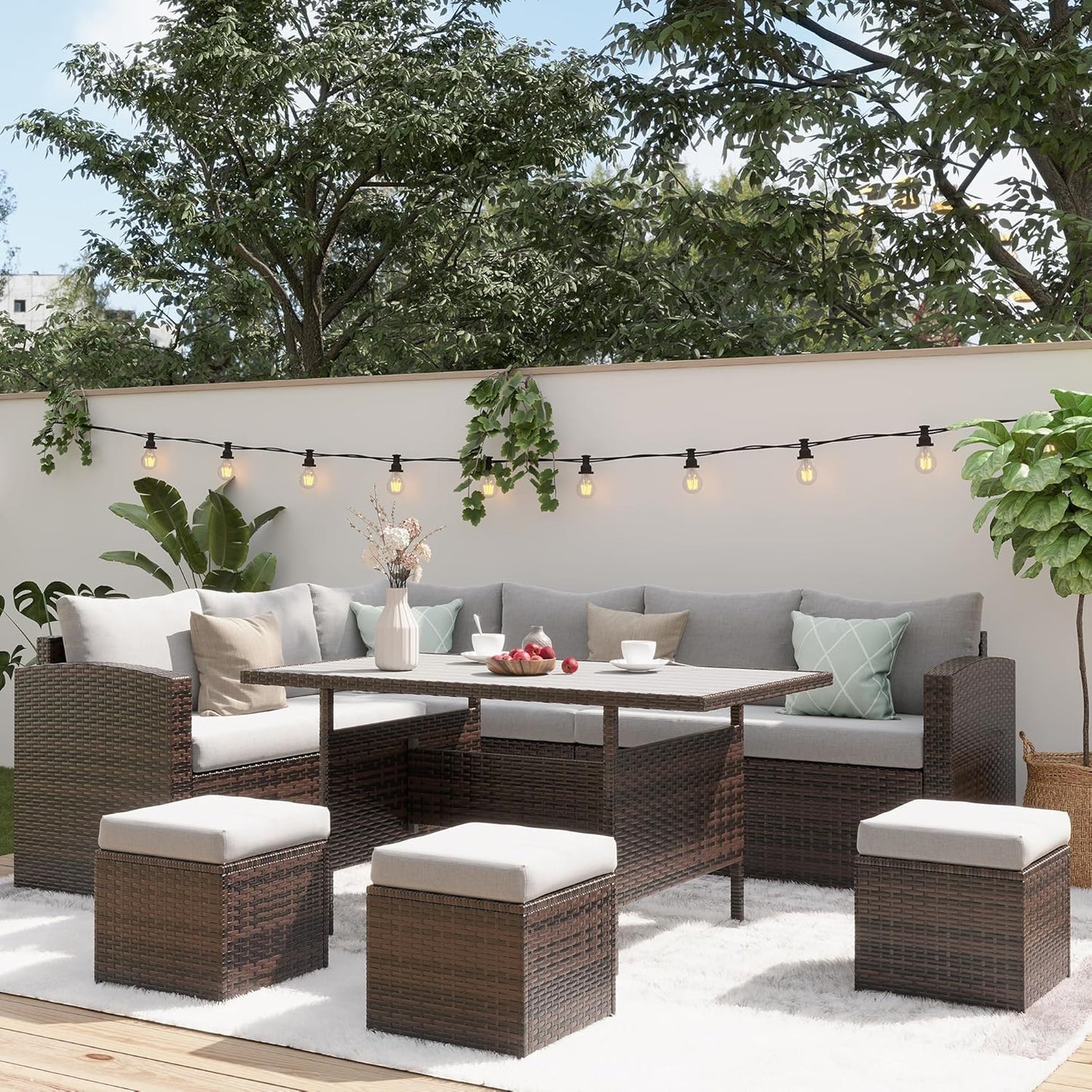 Wisteria Lane 7 Piece Patio Furniture Set for Outdoor Comfort