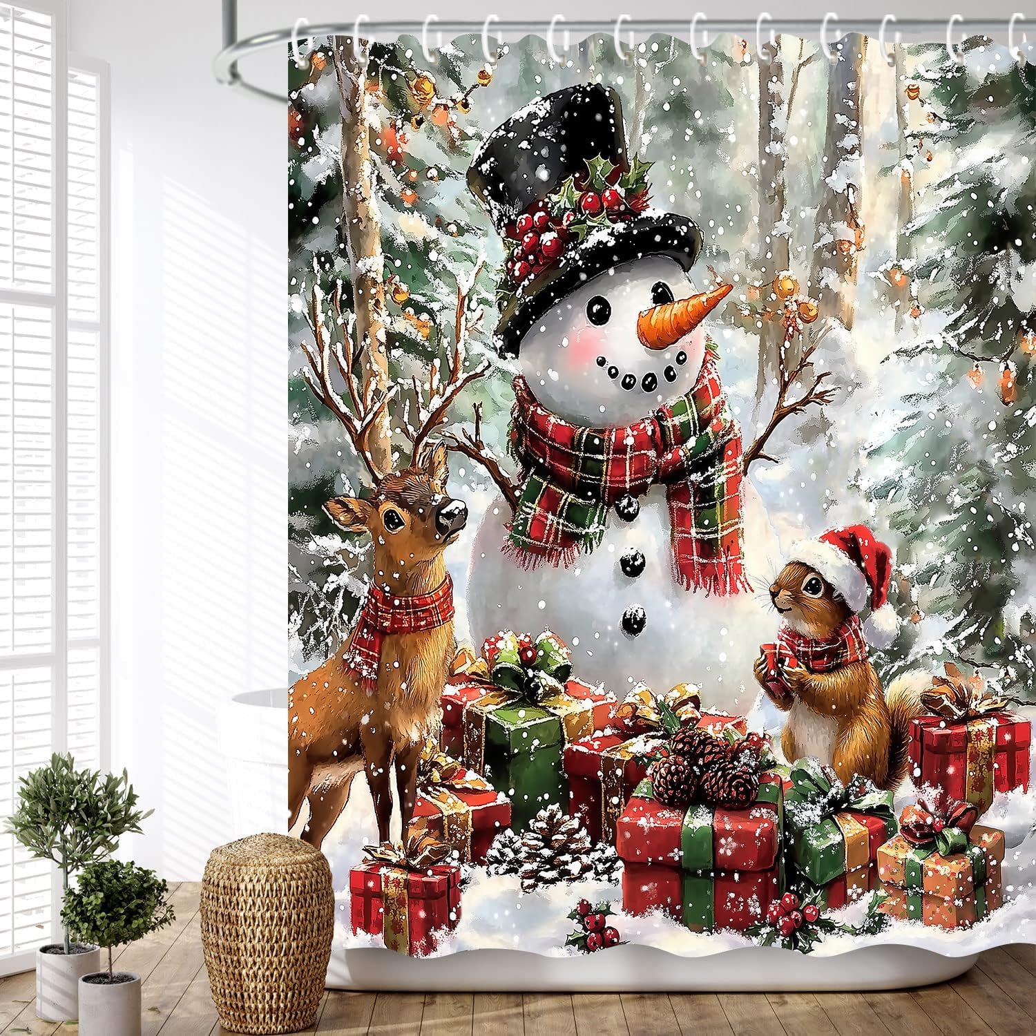 Holiday Cheer Shower Curtain Sets by JAWO