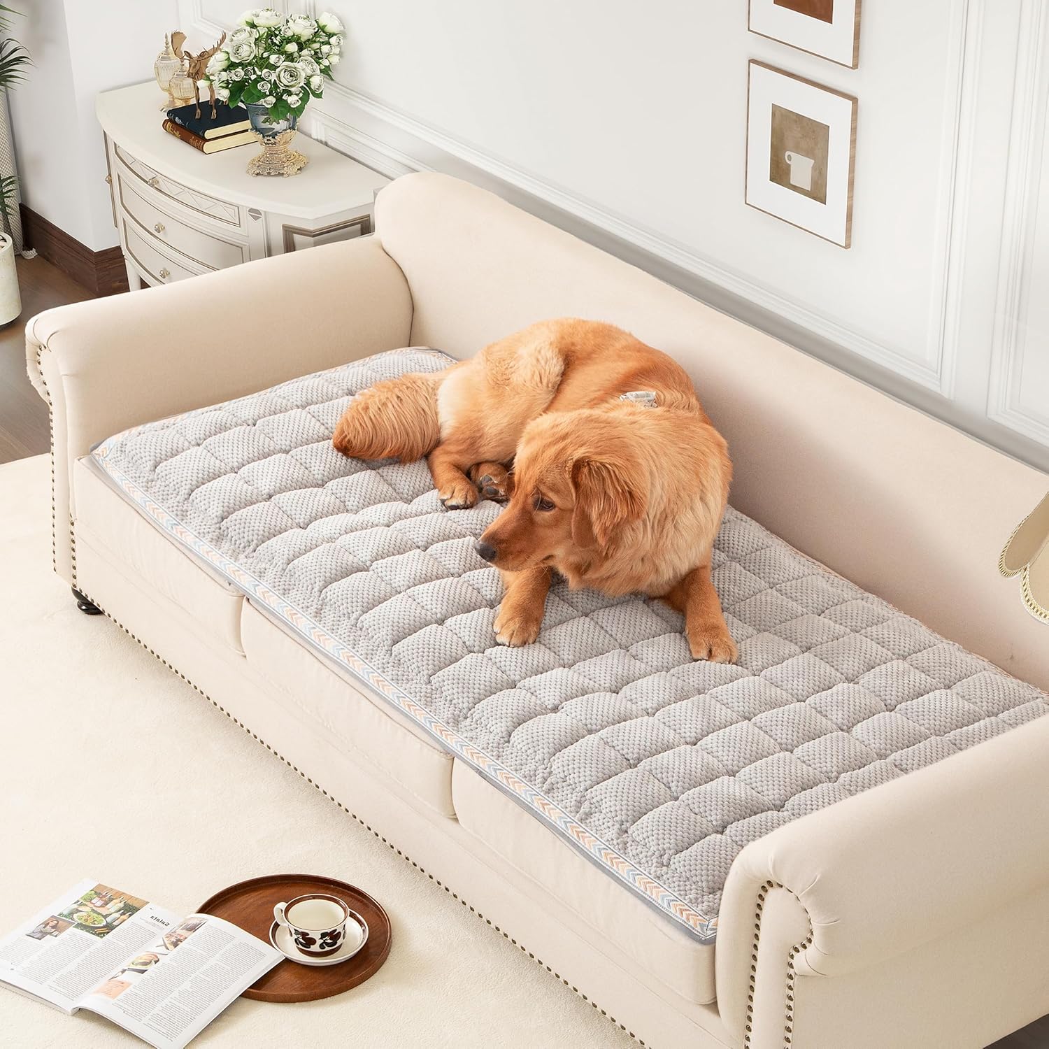 Washable Dog Couch Cover for Sectional and L/U Shape Furniture