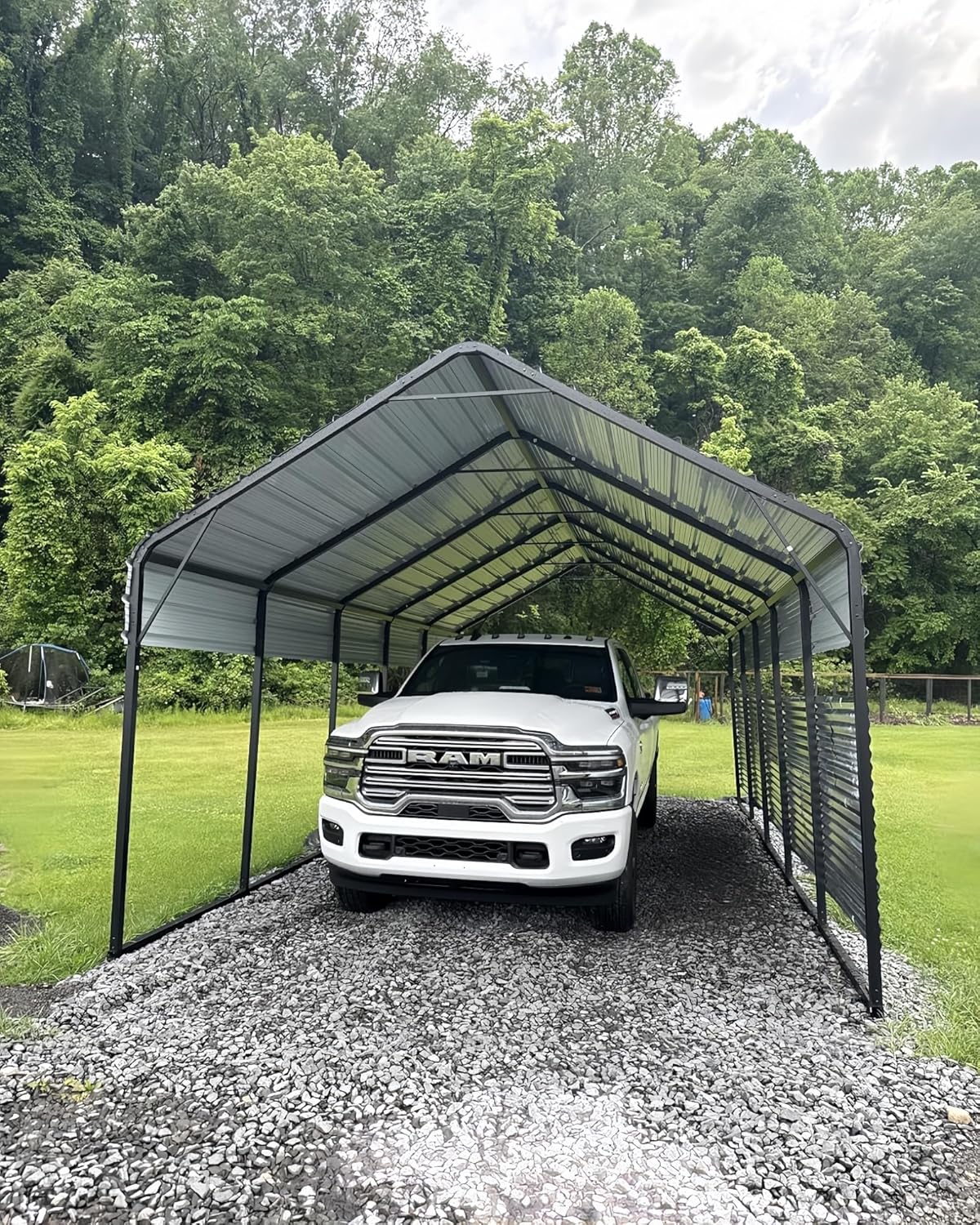 Heavy Duty 13ftx26ftx11ft Metal Carport for All-Weather Protection