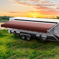 ShadePro RV Awning Fabric Replacement Burgundy Black - 18 ft