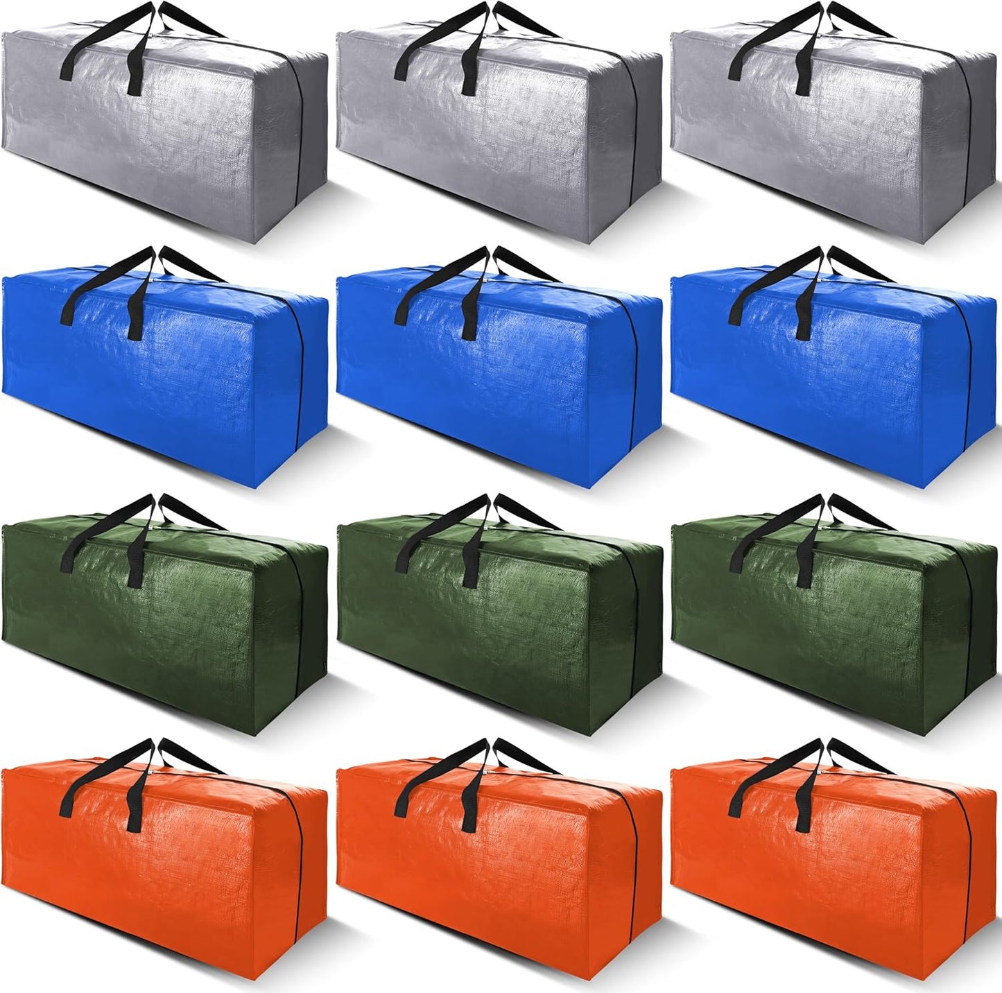 Cosy Family Extra Large Moving Bags - 12 Pack Storage Totes
