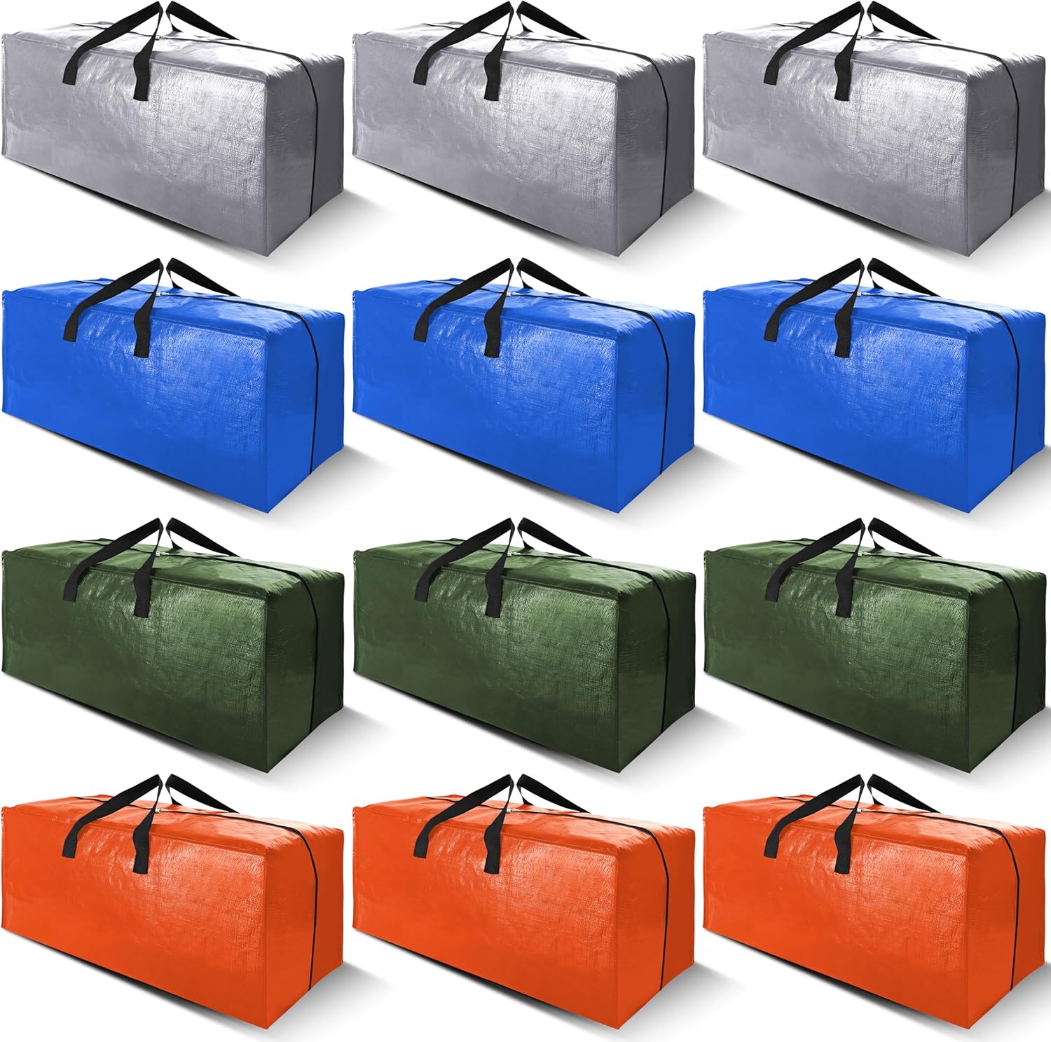 Cosy Family Extra Large Moving Bags - 12 Pack Storage Totes