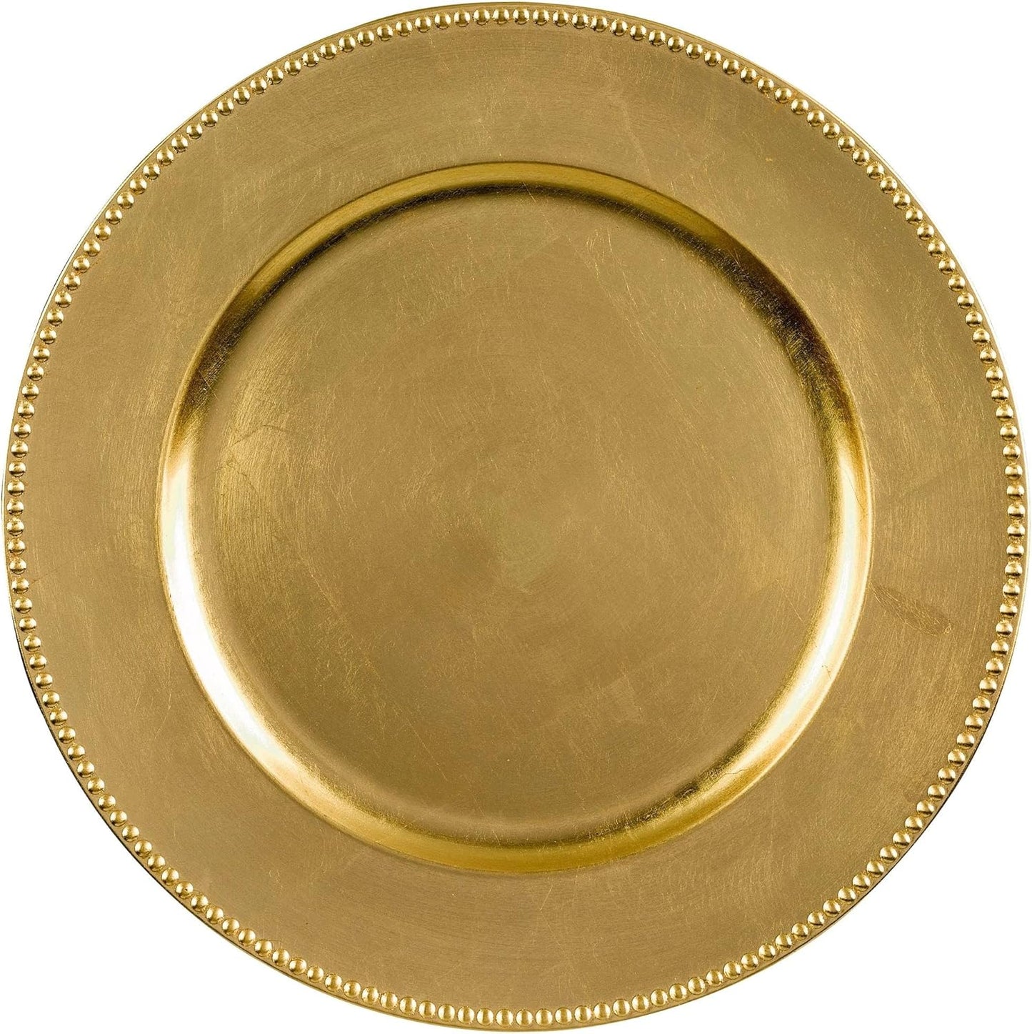Disposable Gold Charger Plates x4 | Perfect for Weddings & Events