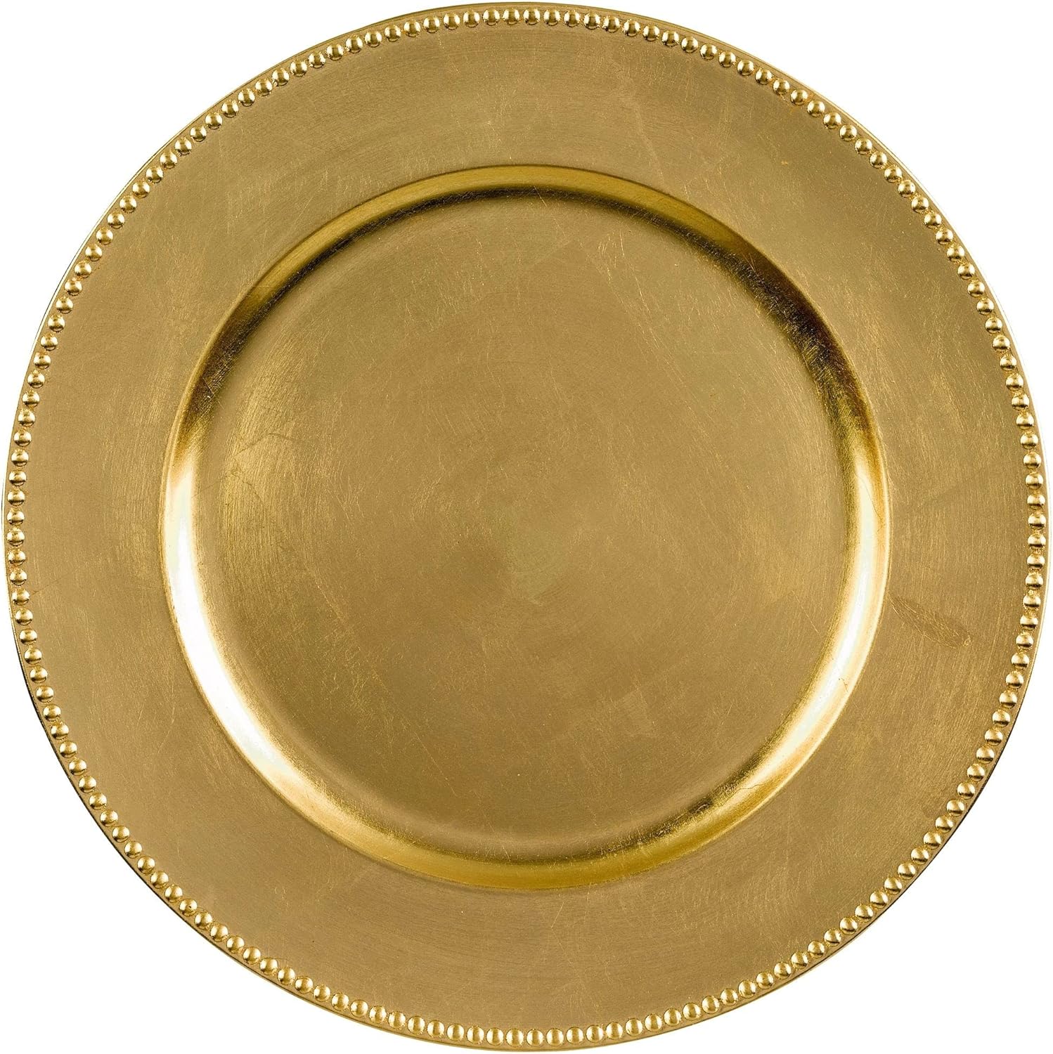 Disposable Gold Charger Plates x4 | Perfect for Weddings & Events