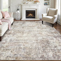 Area Rugs for Living Room 8x10 Washable Neutral Abstract Rug - Low