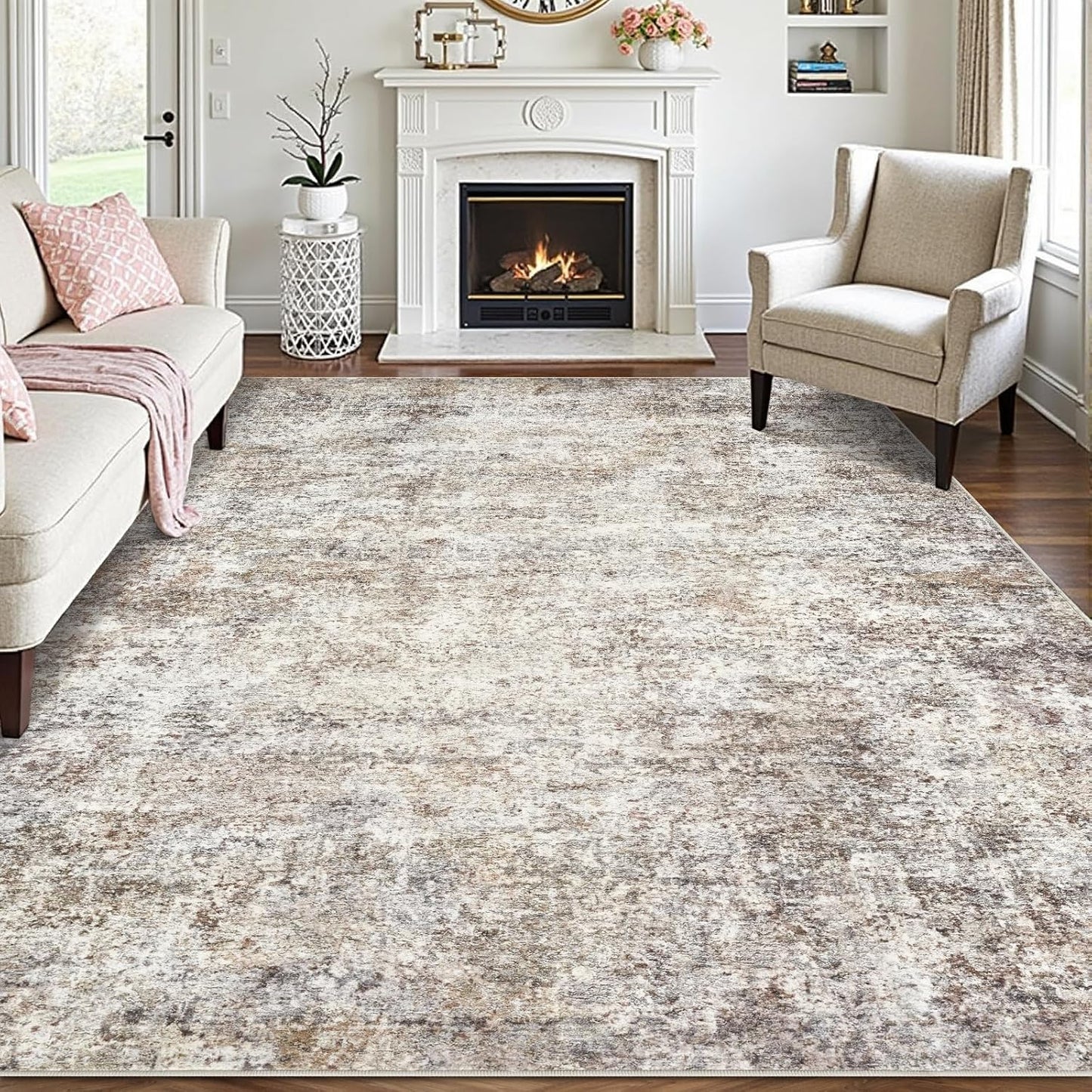Modern Abstract Area Rugs for Living Room and Bedroom Decor