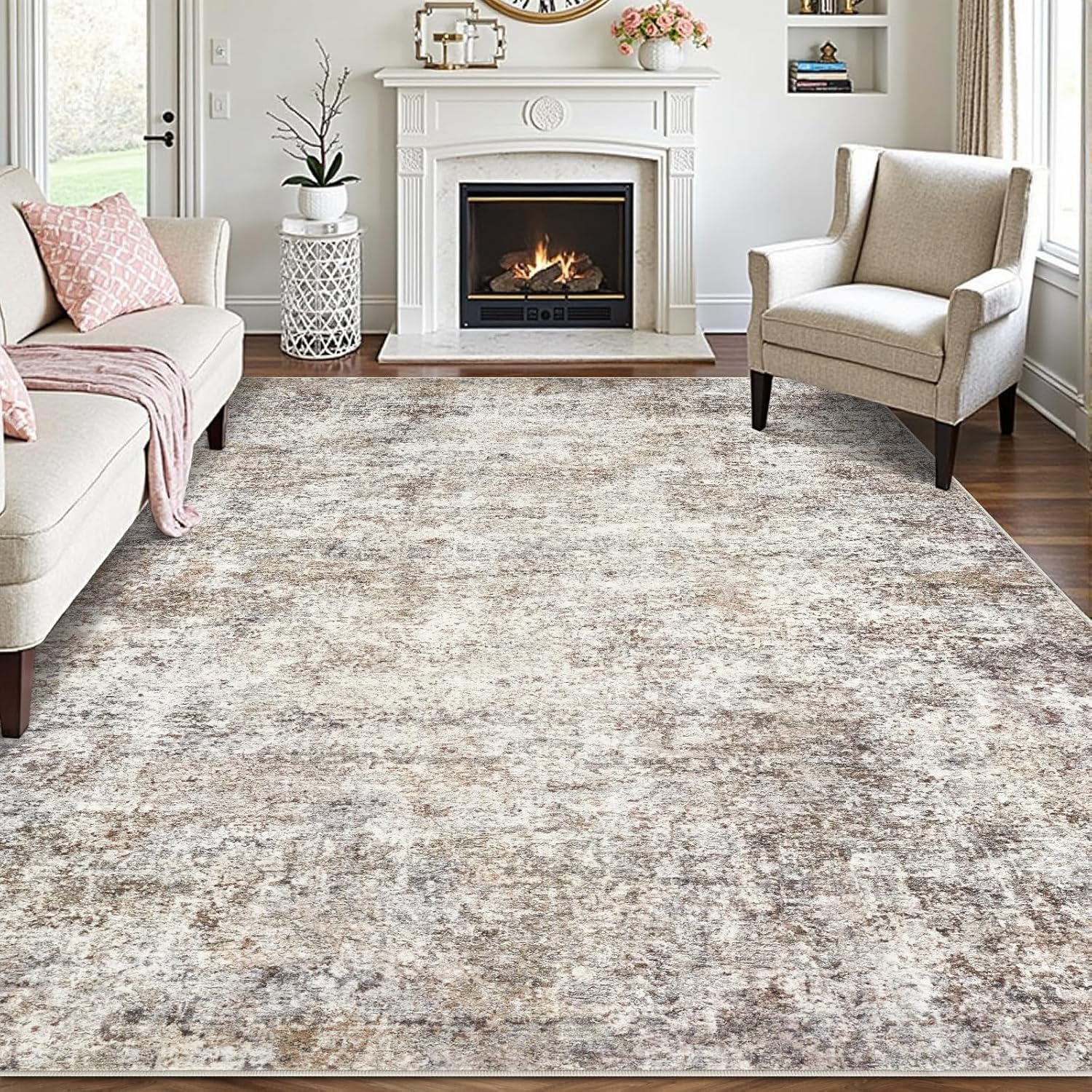 Modern Abstract Area Rugs for Living Room and Bedroom Decor