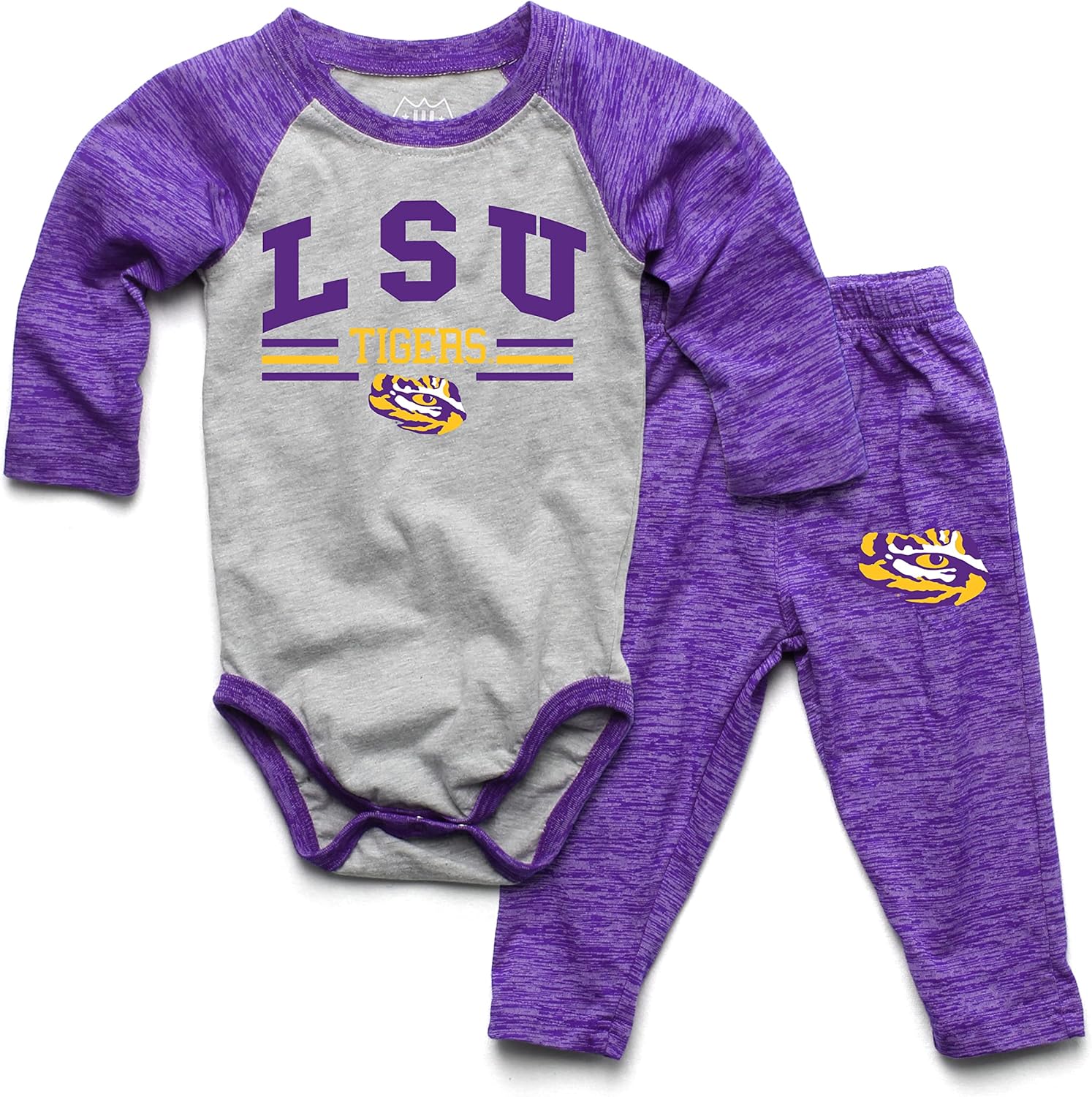 Wes and Willy Baby College Sports Fan Long Sleeve Set for Kids