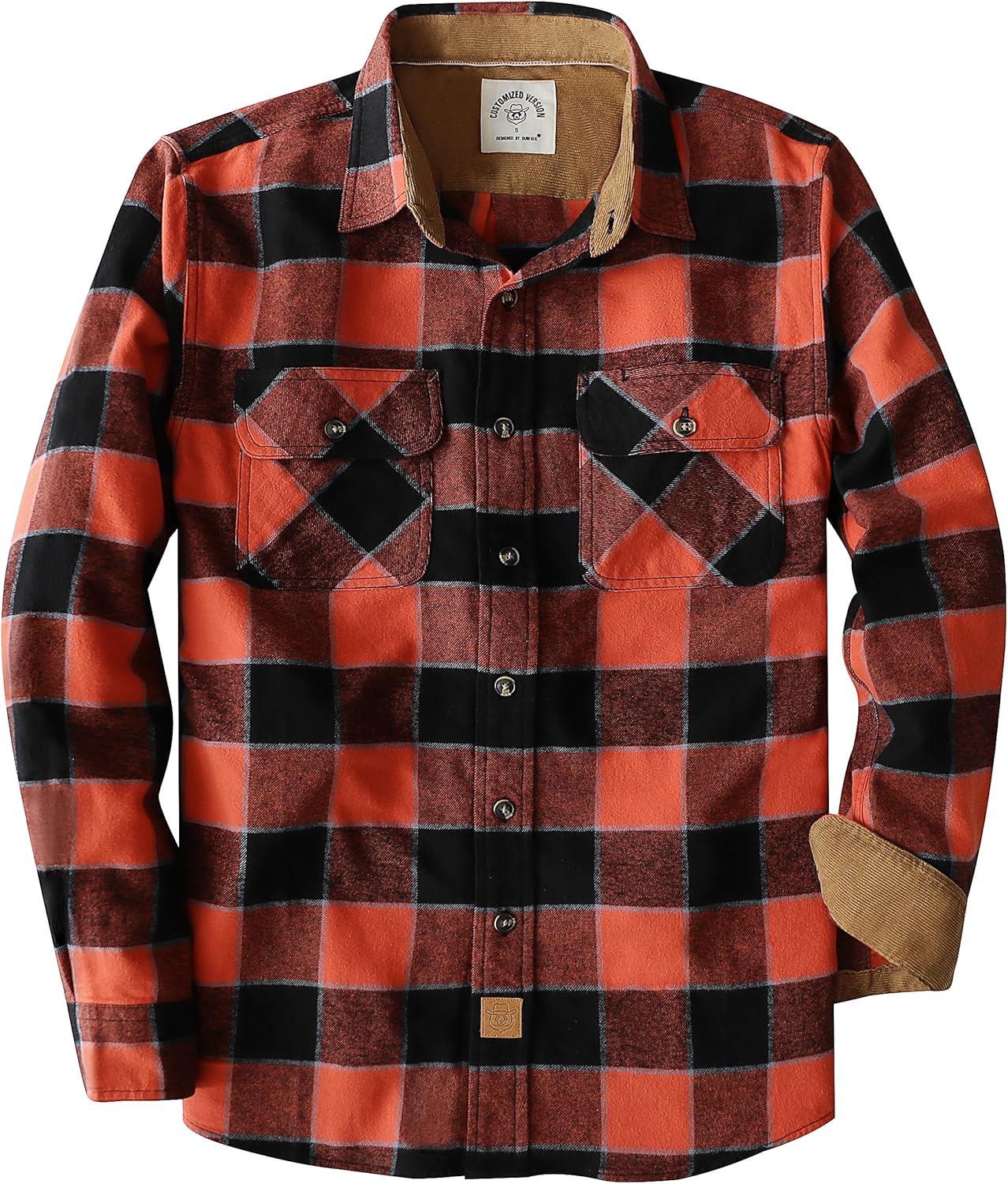 Dubinik Mens Flannel Shirt Long Sleeve Soft Brushed Cotton