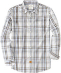 Mens Long Sleeve Button Down Plaid Shirt for Men - Soft Cotton Fit