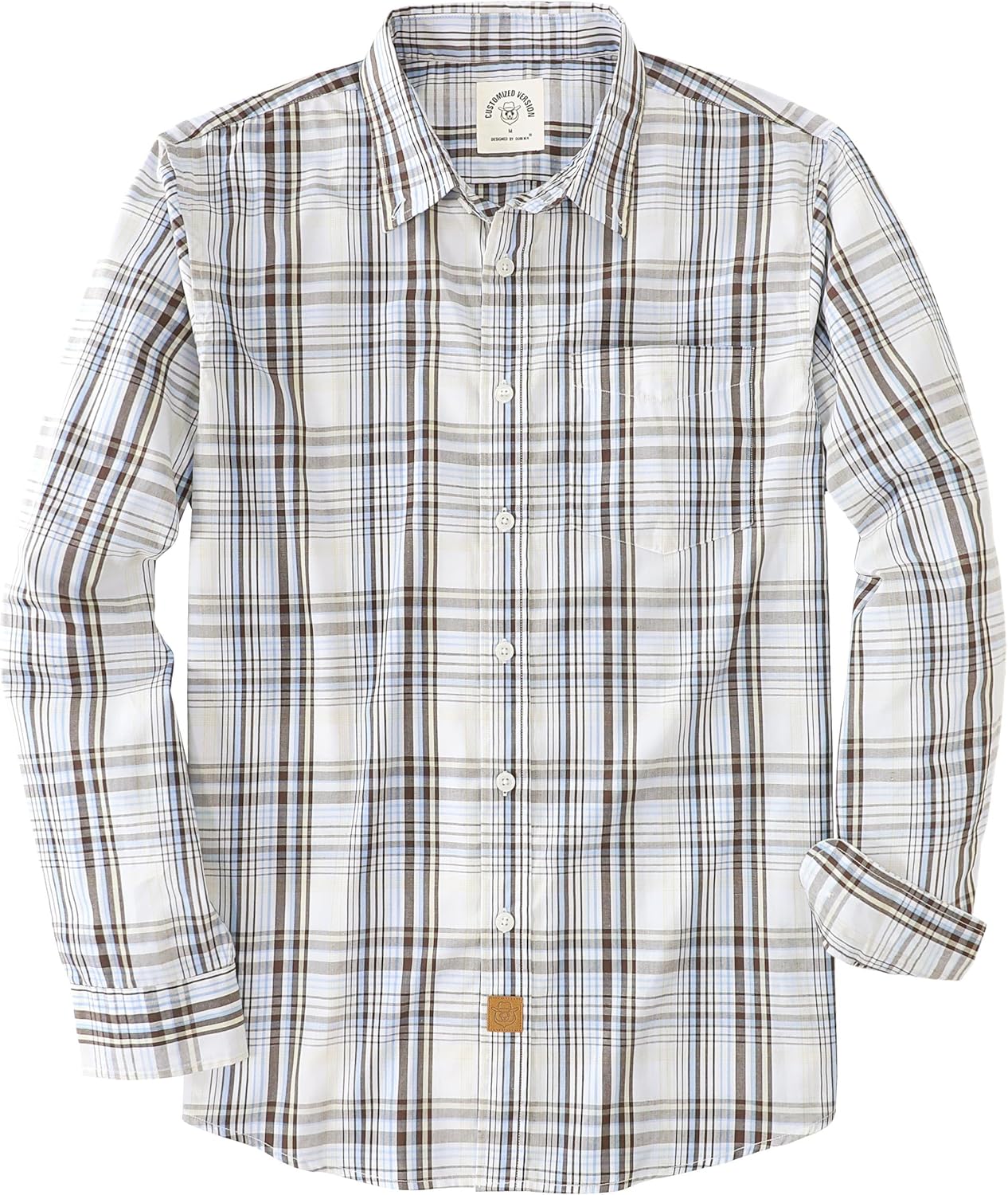 Dubinik Mens Long Sleeve Button Up Shirts for Casual Style