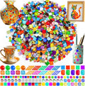2400 Pcs Colorful Irregular Crystal Mosaic Tiles - Bulk DIY Craft Mix