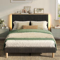Bestier Full Bed Frame with Adjustable Headboard & LED Lighting
