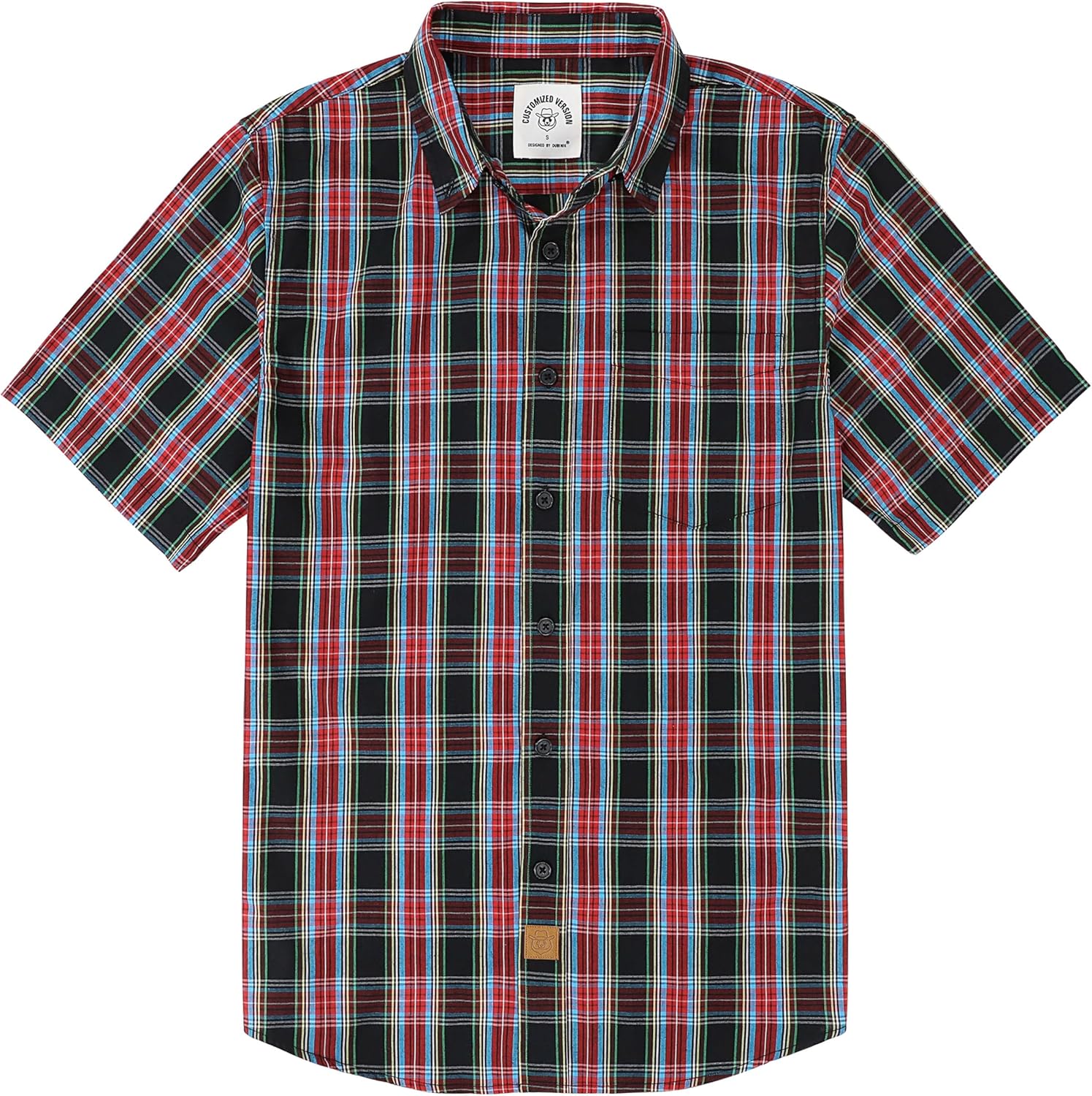Dubinik Mens Short Sleeve Button Down Shirts for Summer Style